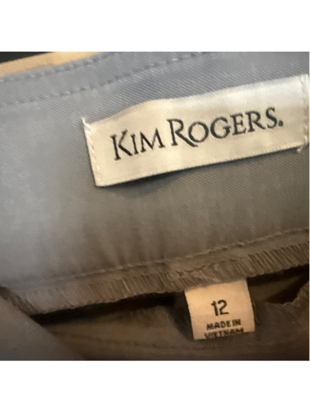 Kim Rogers Gray Ankle Cropped Pants Size 12 - Picture 3 of 3